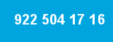 922 504 17 16 922 504 17 16